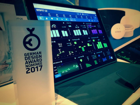 German Design Award Nominee 2017 with Special Mention on Excellent Product Design for Emfit QS